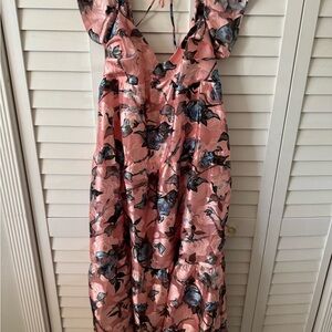 Elegant Pink Floral Dress
